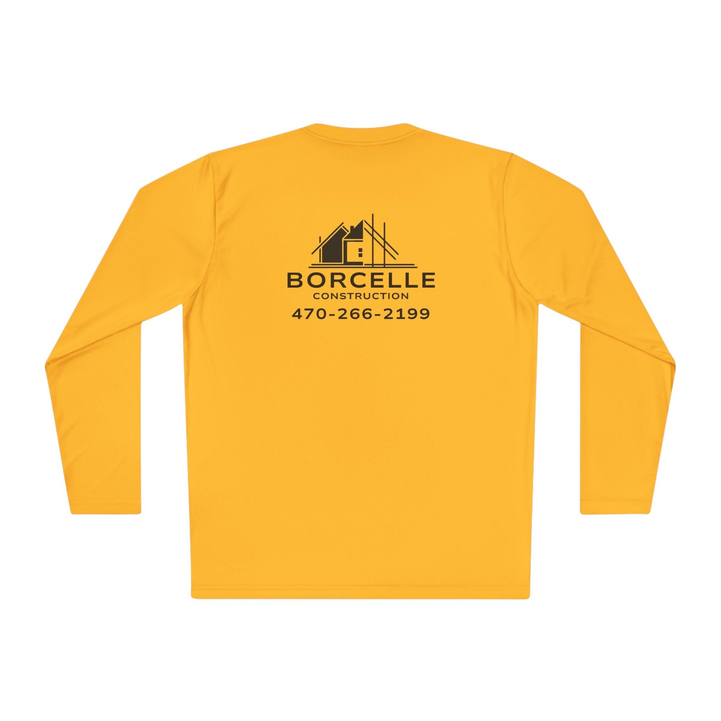Custom Construction Shirt | Personalized Company Work Shirt | Hi Vis Long Sleeve Tee | Contractor Logo Uniform | Custom Workwear