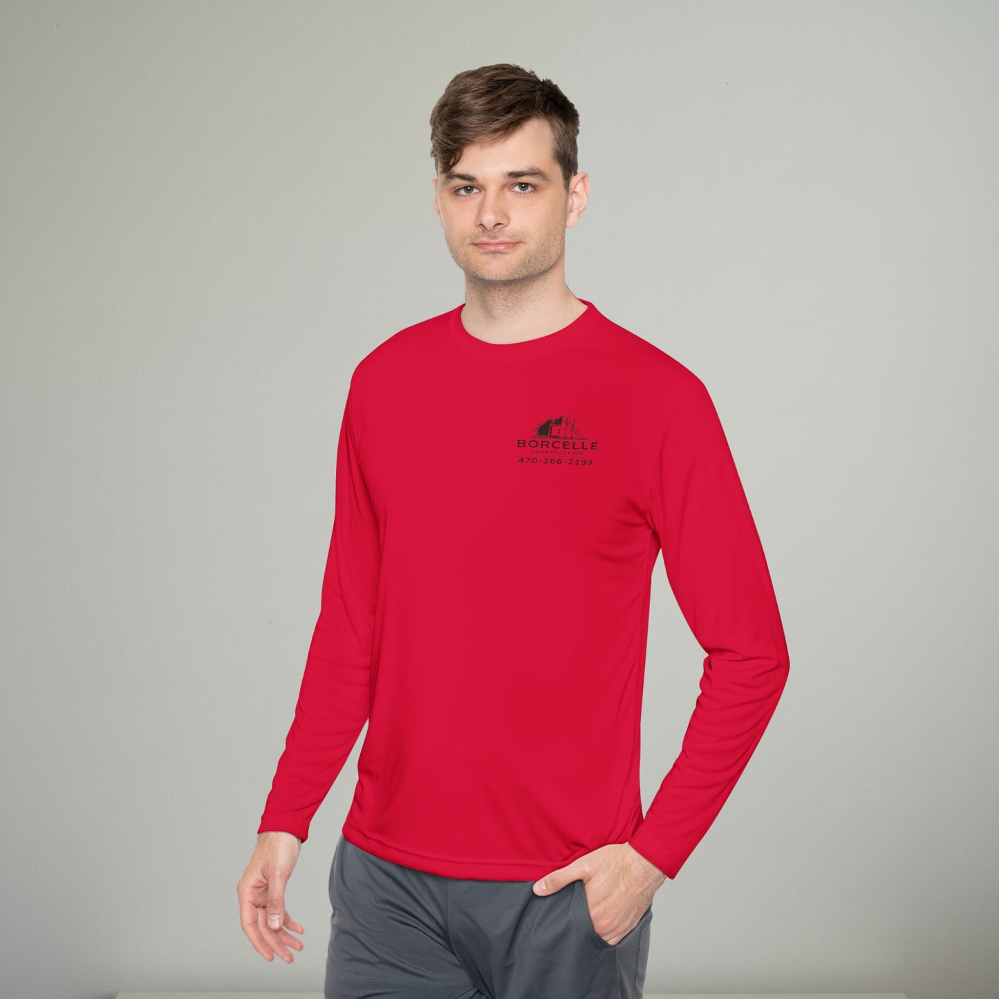 Custom Construction Shirt | Personalized Company Work Shirt | Hi Vis Long Sleeve Tee | Contractor Logo Uniform | Custom Workwear