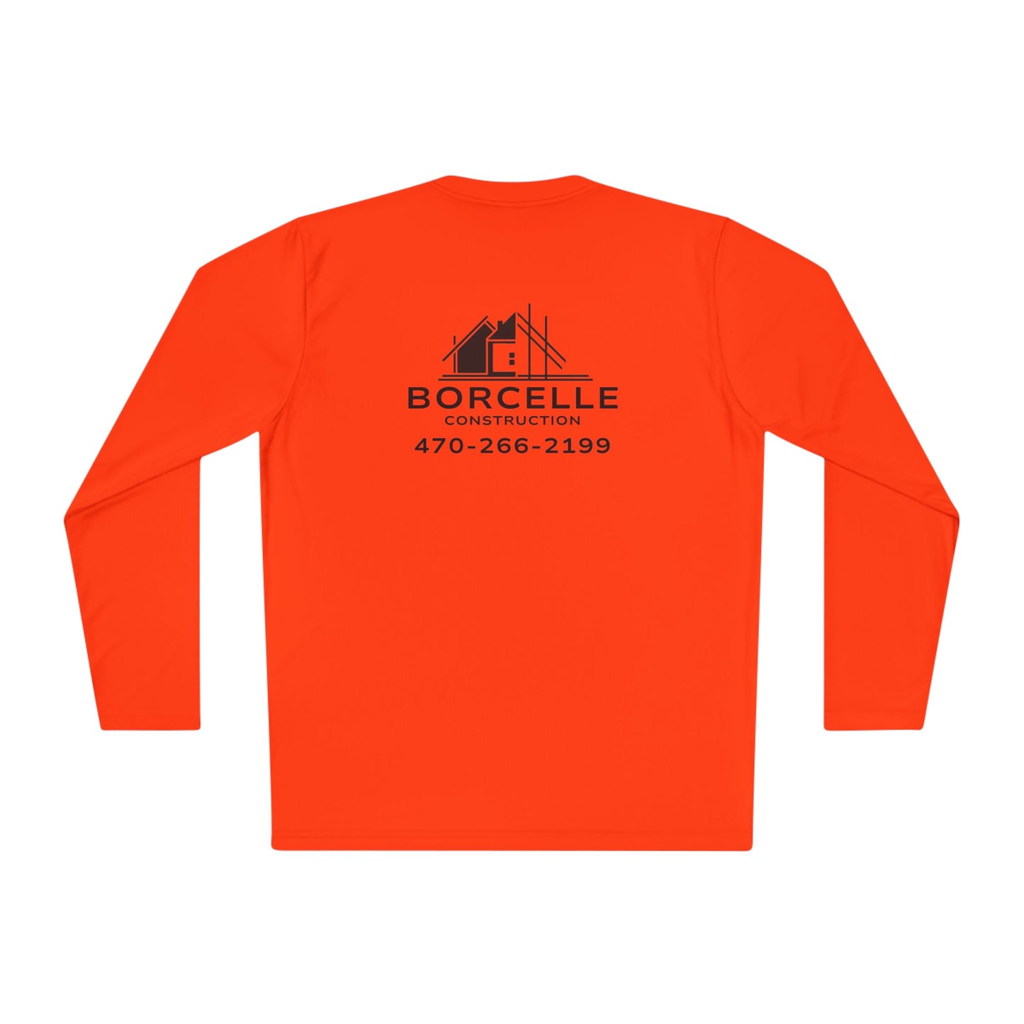Custom Construction Shirt | Personalized Company Work Shirt | Hi Vis Long Sleeve Tee | Contractor Logo Uniform | Custom Workwear