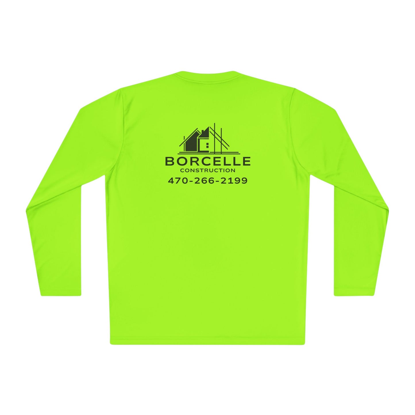 Custom Construction Shirt | Personalized Company Work Shirt | Hi Vis Long Sleeve Tee | Contractor Logo Uniform | Custom Workwear