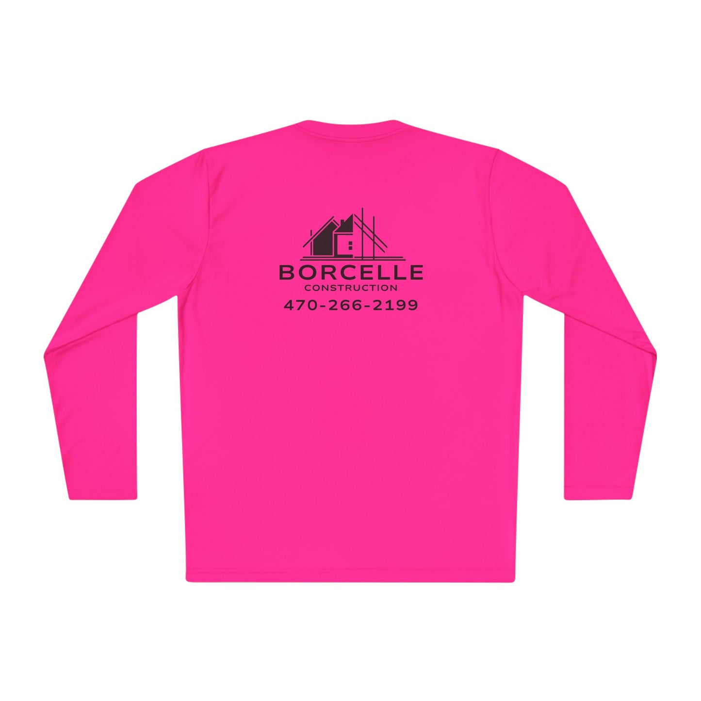 Custom Construction Shirt | Personalized Company Work Shirt | Hi Vis Long Sleeve Tee | Contractor Logo Uniform | Custom Workwear