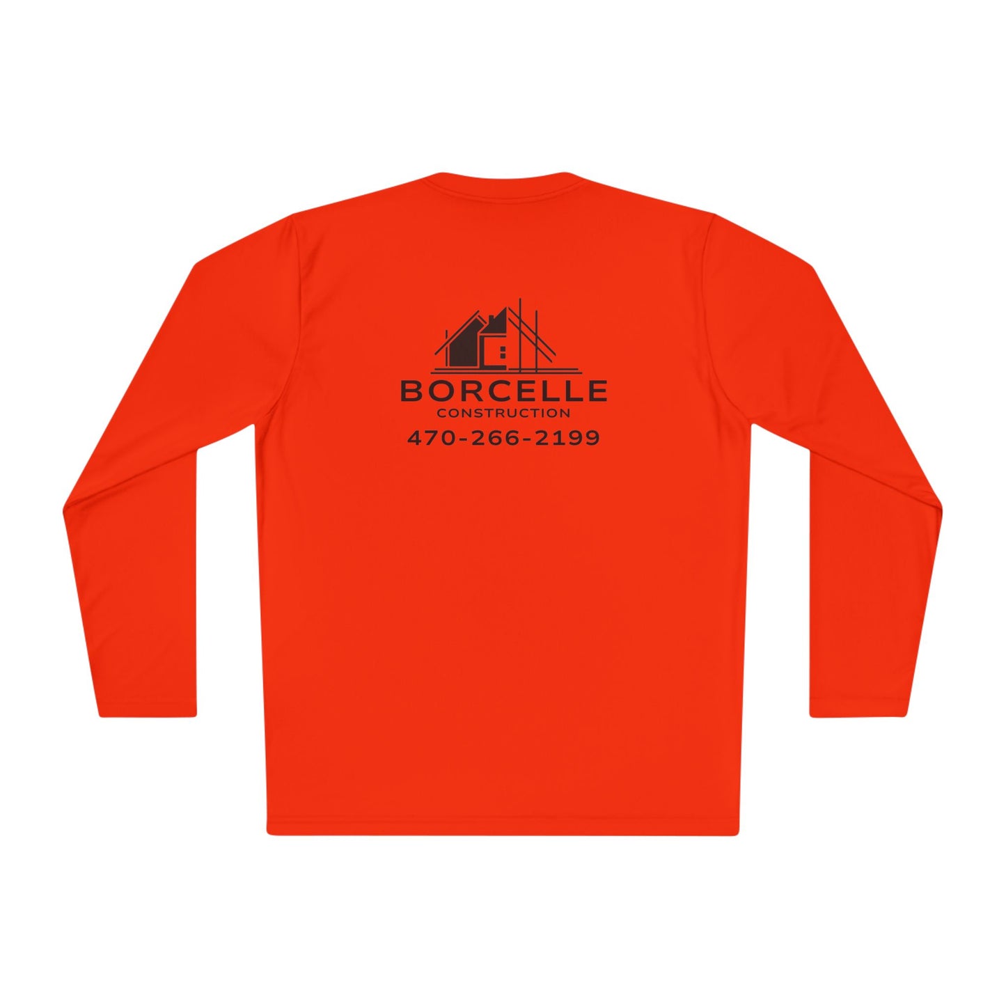 Custom Construction Shirt | Personalized Company Work Shirt | Hi Vis Long Sleeve Tee | Contractor Logo Uniform | Custom Workwear